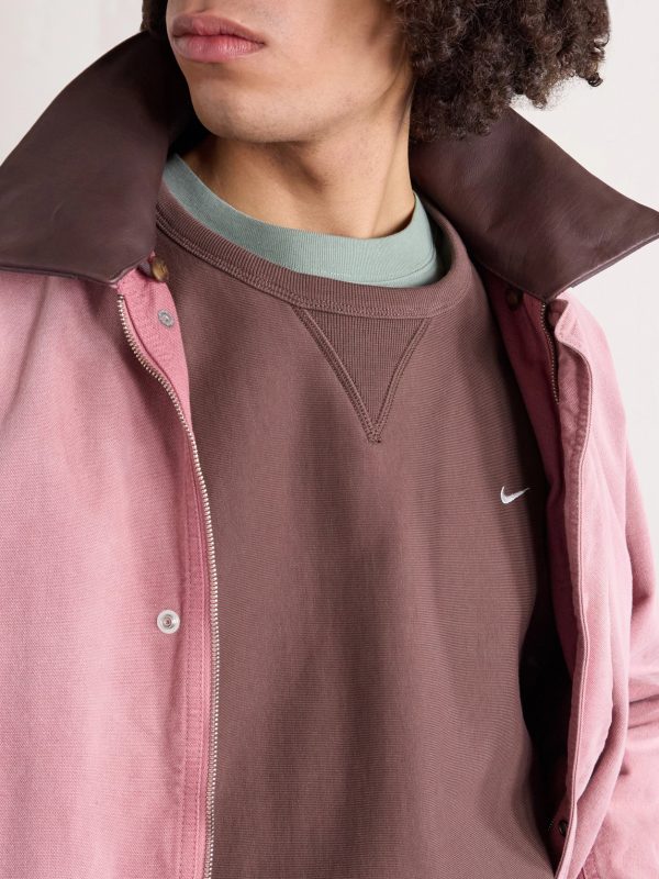 Solo Swoosh Oversized Logo-Embroidered Cotton-Blend Jersey Sweatshirt - CU Solo Swoosh Oversized Logo-Embroidered Cotton-Blend Jersey Sweatshirt - CU