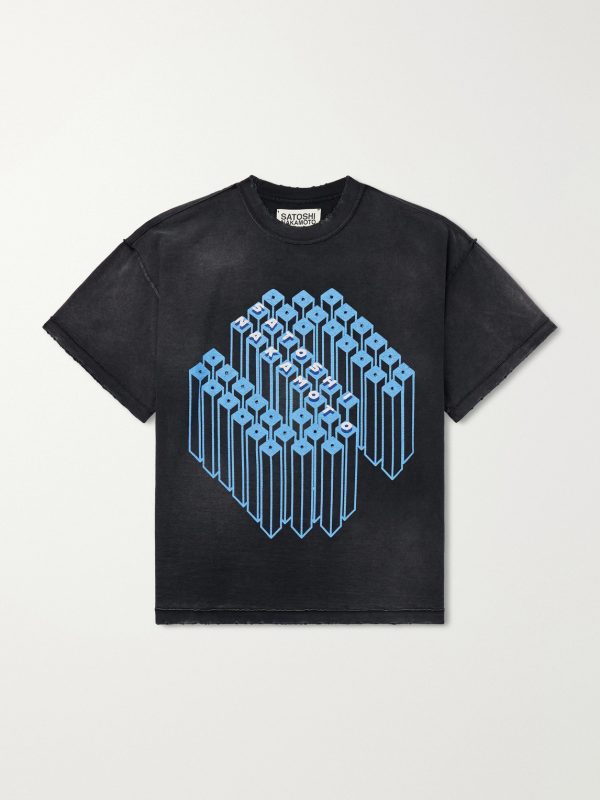 Grid Lock Logo-Print Cotton-Jersey T-Shirt Grid Lock Logo-Print Cotton-Jersey T-Shirt