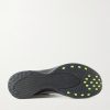 Air Superfly Suede-Trimmed Perforated Metallic Leather Sneakers - E1
