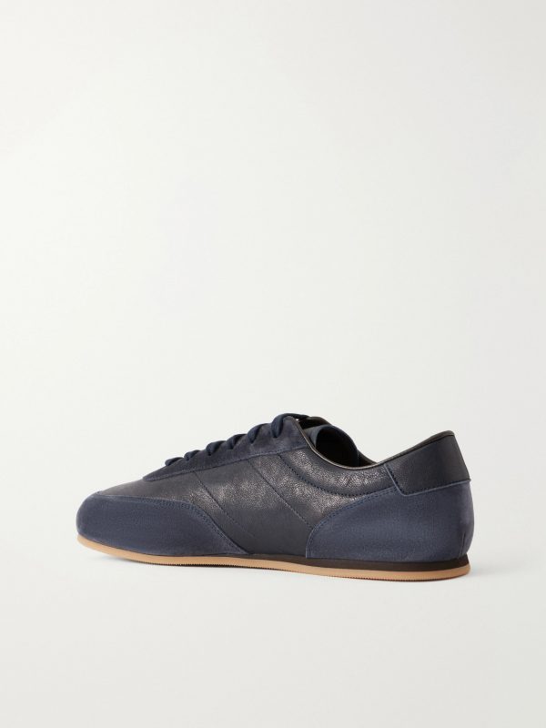 Minimal Runner Leather and Suede Sneakers - BK