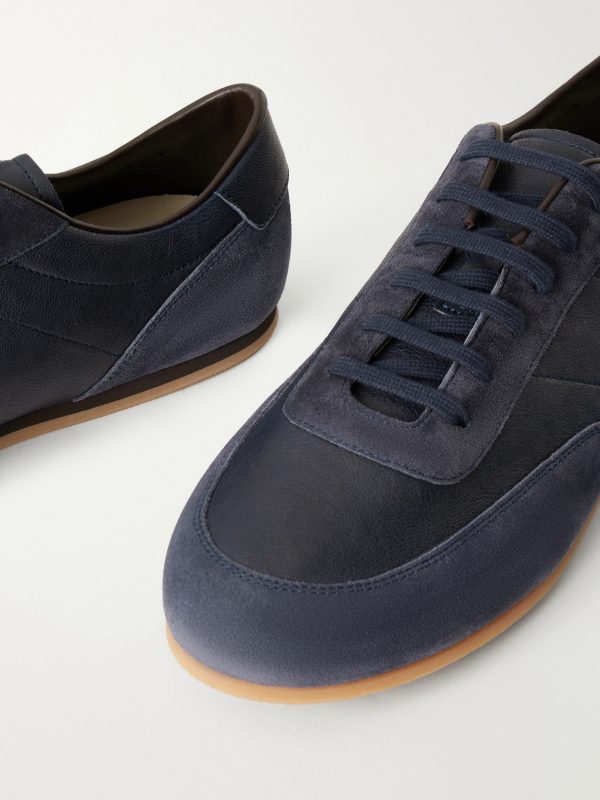 Minimal Runner Leather and Suede Sneakers - CU