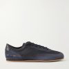 Minimal Runner Leather and Suede Sneakers