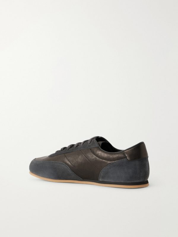 Minimal Runner Leather and Suede Sneakers - BK