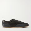 Minimal Runner Leather and Suede Sneakers