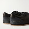 Minimal Runner Leather and Suede Sneakers - OU2