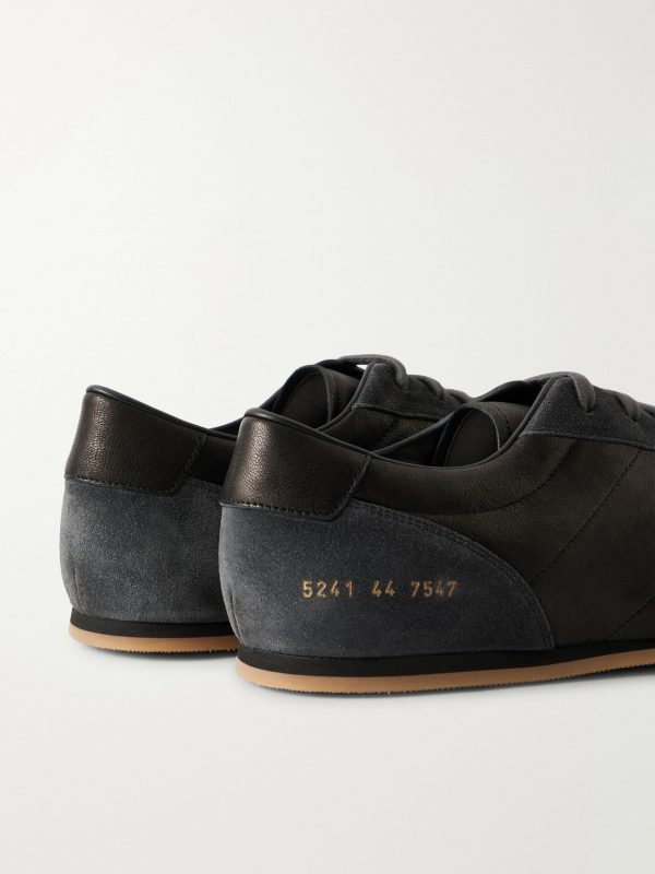 Minimal Runner Leather and Suede Sneakers - OU2