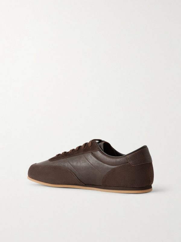Minimal Runner Leather and Suede Sneakers - BK