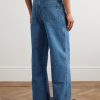 Anagram Wide-Leg Logo-Embroidered Jeans - BK Anagram Wide-Leg Logo-Embroidered Jeans - BK