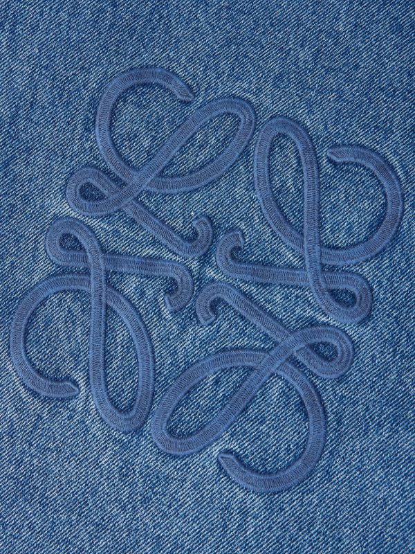 Anagram Wide-Leg Logo-Embroidered Jeans - E2 Anagram Wide-Leg Logo-Embroidered Jeans - E2