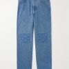 Anagram Wide-Leg Logo-Embroidered Jeans Anagram Wide-Leg Logo-Embroidered Jeans