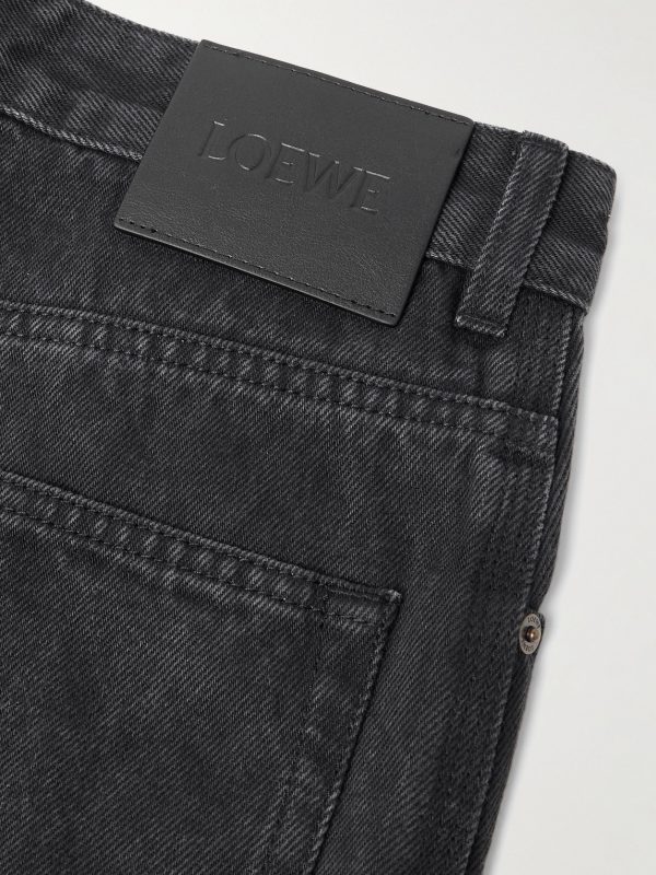 Wide-Leg Logo-Embroidered Jeans - CU Wide-Leg Logo-Embroidered Jeans - CU