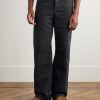 Wide-Leg Logo-Embroidered Jeans - FR Wide-Leg Logo-Embroidered Jeans - FR