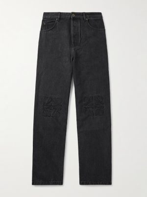 Wide-Leg Logo-Embroidered Jeans Wide-Leg Logo-Embroidered Jeans