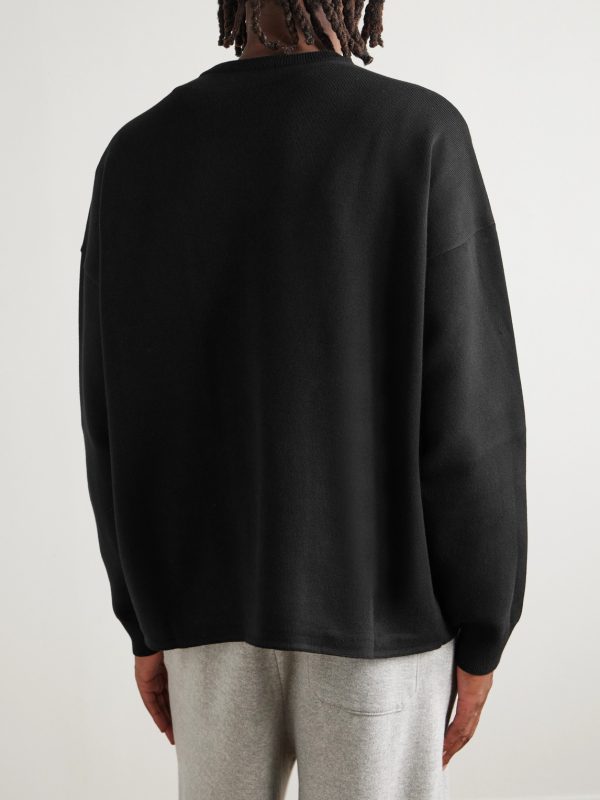 Anagram Logo-Intarsia Knitted Sweater - BK Anagram Logo-Intarsia Knitted Sweater - BK