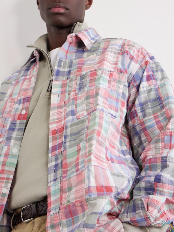 Patchwork Checked Cotton Jacket - CU
