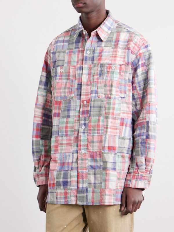 Patchwork Checked Cotton Jacket - FR