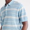 Striped Knitted Cotton Polo Shirt - CU Striped Knitted Cotton Polo Shirt - CU