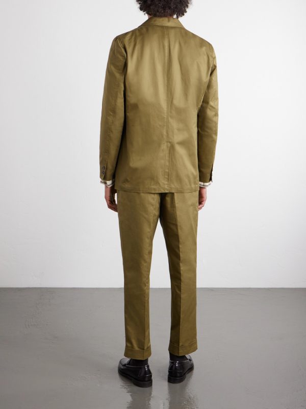 Ivy Straight-Leg Cotton-Twill Trousers - BK