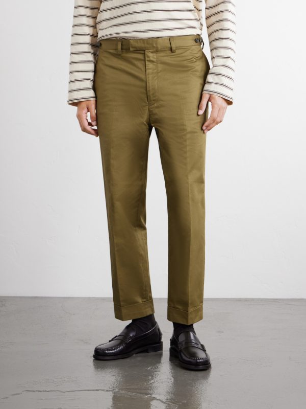 Ivy Straight-Leg Cotton-Twill Trousers - FR