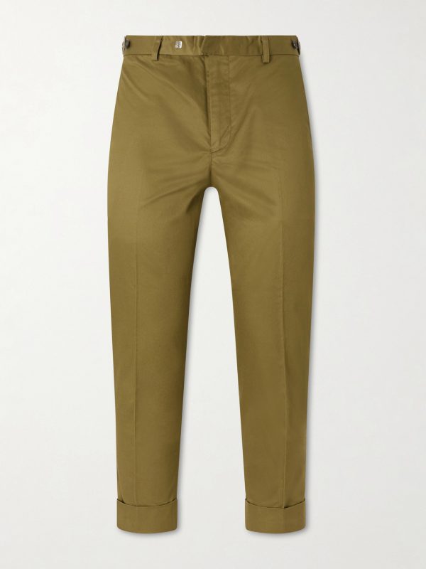 Ivy Straight-Leg Cotton-Twill Trousers