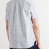 Button-Down Collar Checked Cotton Shirt - BK