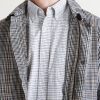 Button-Down Collar Checked Cotton Shirt - CU