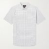 Button-Down Collar Checked Cotton Shirt