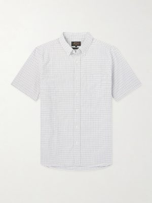 Button-Down Collar Checked Cotton Shirt Button-Down Collar Checked Cotton Shirt