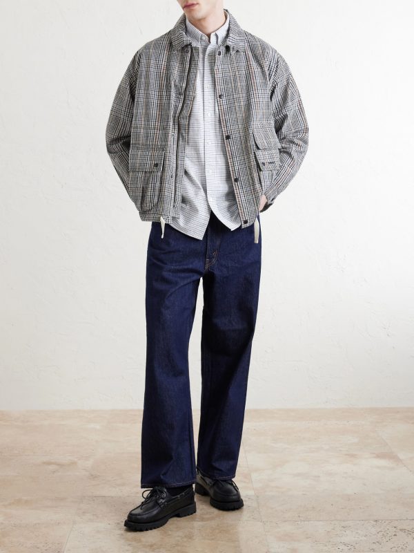 Button-Down Collar Checked Cotton Shirt - OU