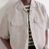 Convertible-Collar Linen Shirt - CU Convertible-Collar Linen Shirt - CU