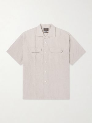 Convertible-Collar Linen Shirt Convertible-Collar Linen Shirt