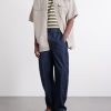 Convertible-Collar Linen Shirt - OU Convertible-Collar Linen Shirt - OU