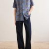Italian Collar Checked Cotton Shirt - OU Italian Collar Checked Cotton Shirt - OU