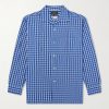 Camp-Collar Checked Cotton Shirt Camp-Collar Checked Cotton Shirt