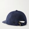 6 Panel Regimental Strap Seersucker Baseball Cap - BK 6 Panel Regimental Strap Seersucker Baseball Cap - BK