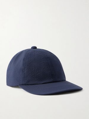 6 Panel Regimental Strap Seersucker Baseball Cap 6 Panel Regimental Strap Seersucker Baseball Cap
