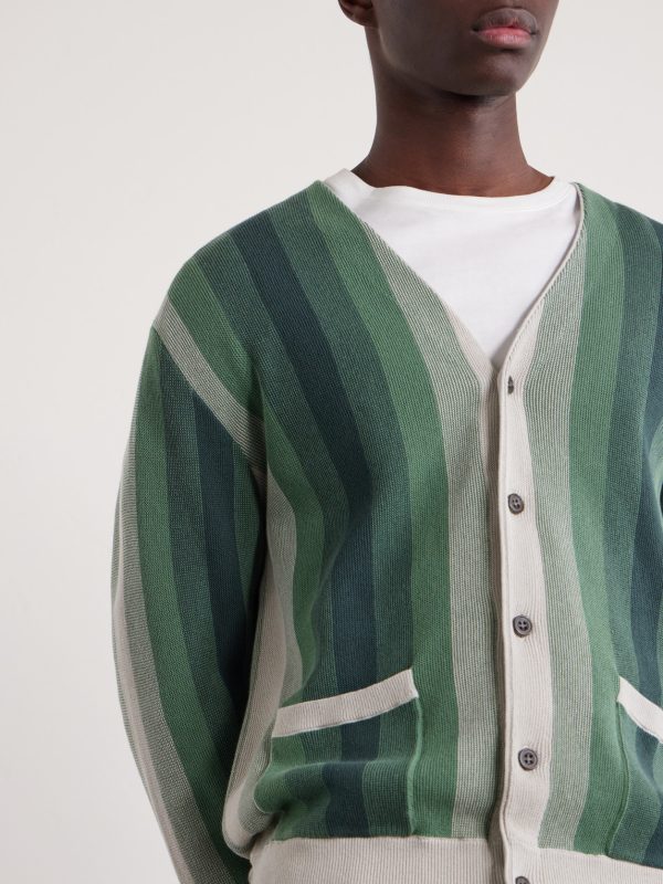 Striped Cotton Cardigan - CU