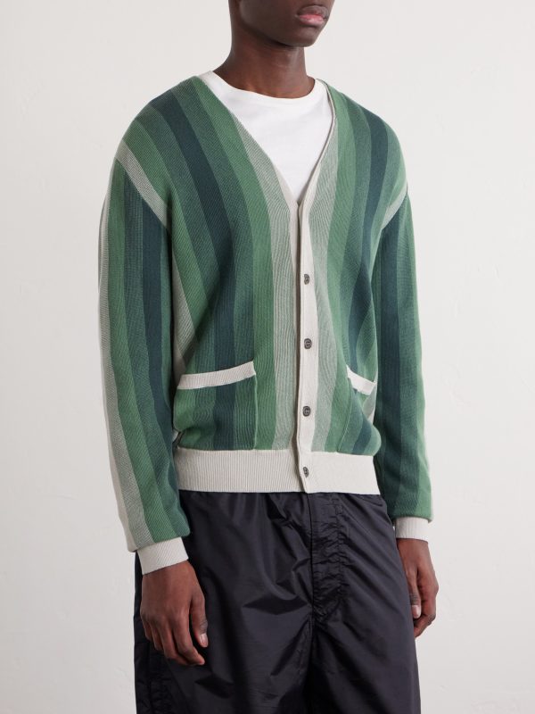Striped Cotton Cardigan - FR