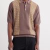 Jacquard-Knit Ramie and Cotton-Blend Polo Shirt - FR Jacquard-Knit Ramie and Cotton-Blend Polo Shirt - FR