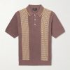 Jacquard-Knit Ramie and Cotton-Blend Polo Shirt Jacquard-Knit Ramie and Cotton-Blend Polo Shirt