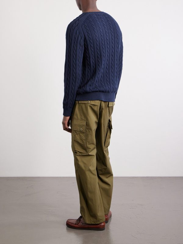 Cable-Knit Cotton Sweater - BK