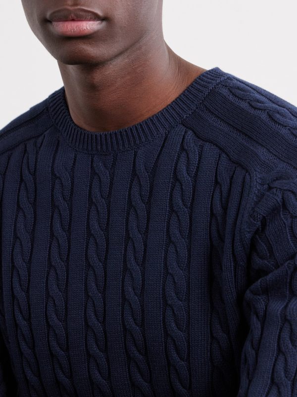 Cable-Knit Cotton Sweater - CU