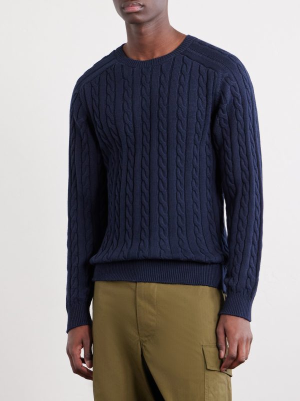 Cable-Knit Cotton Sweater - FR