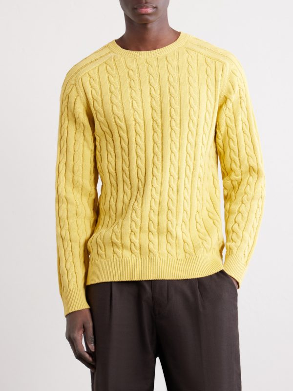 Cable-Knit Cotton Sweater - FR Cable-Knit Cotton Sweater - FR
