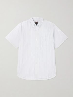 Button-Down Collar Striped Cotton Shirt Button-Down Collar Striped Cotton Shirt