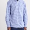 Button-Down Collar Checked Cotton Shirt - FR