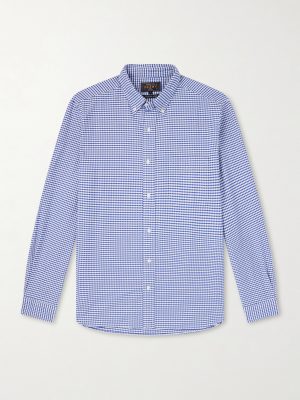 Button-Down Collar Checked Cotton Shirt Button-Down Collar Checked Cotton Shirt