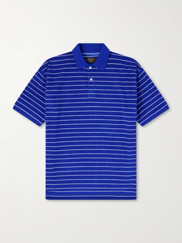 Striped Cotton-Blend Terry Polo Shirt Striped Cotton-Blend Terry Polo Shirt