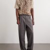 Leopard-Jacquard Cotton-Blend Half-Zip Polo Shirt - OU Leopard-Jacquard Cotton-Blend Half-Zip Polo Shirt - OU