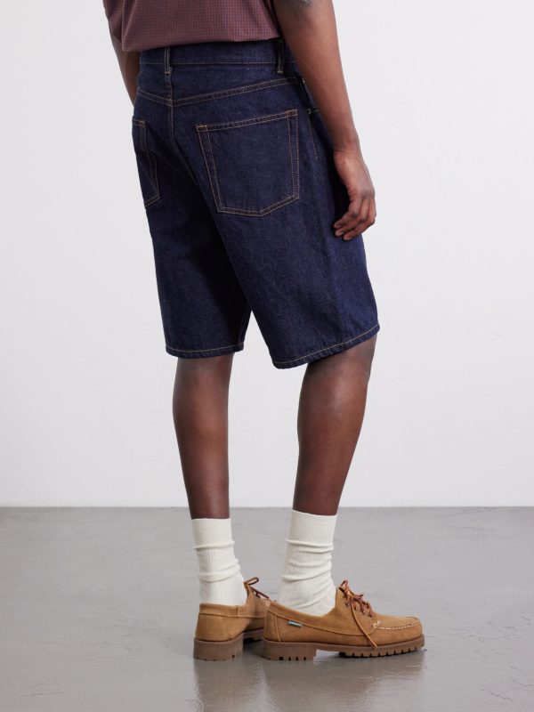 Straight-Leg Denim Shorts - BK Straight-Leg Denim Shorts - BK